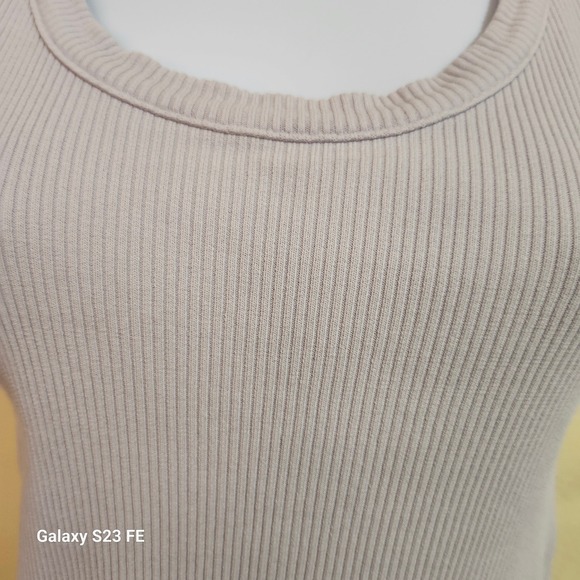 AGOLDE Poppy Scoop Ribbed Tank Top Light Purple Organic Cotton Blend Size Small - Picture 5 of 9